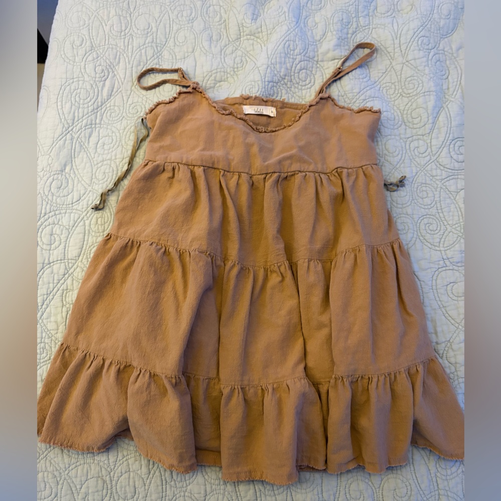 TALULAH Beige Textured Dress